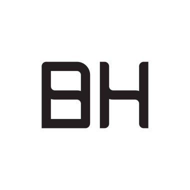 bh ilk harf vektör logo simgesi