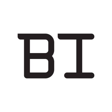 bi ilk harf vektör logo simgesi