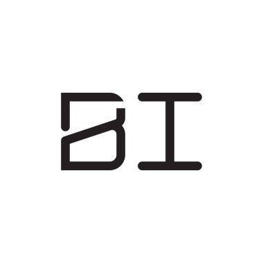 bi ilk harf vektör logo simgesi