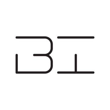 bi ilk harf vektör logo simgesi