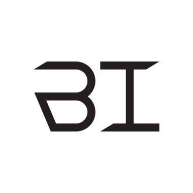 bi ilk harf vektör logo simgesi