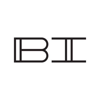 bi ilk harf vektör logo simgesi