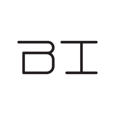 bi ilk harf vektör logo simgesi