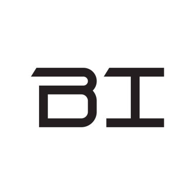 bi ilk harf vektör logo simgesi