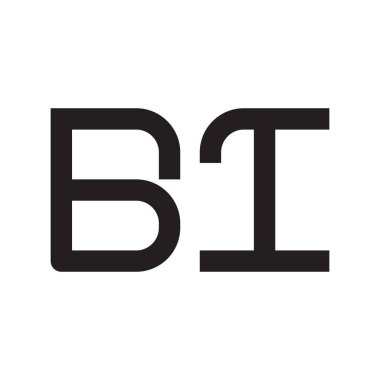 bi ilk harf vektör logo simgesi