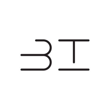 bi ilk harf vektör logo simgesi