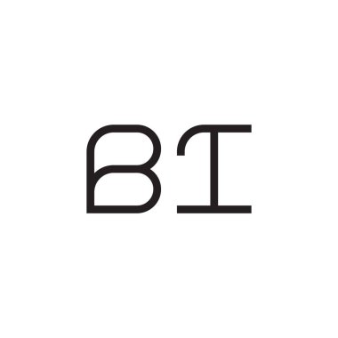 bi ilk harf vektör logo simgesi