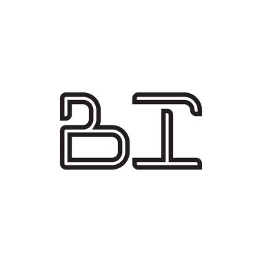 bi ilk harf vektör logo simgesi