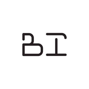 bi ilk harf vektör logo simgesi