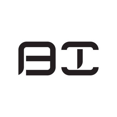 bi ilk harf vektör logo simgesi