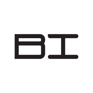 bi ilk harf vektör logo simgesi