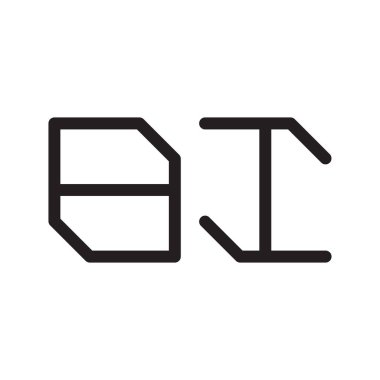 bi ilk harf vektör logo simgesi