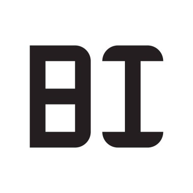 bi ilk harf vektör logo simgesi