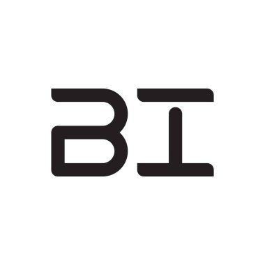 bi ilk harf vektör logo simgesi