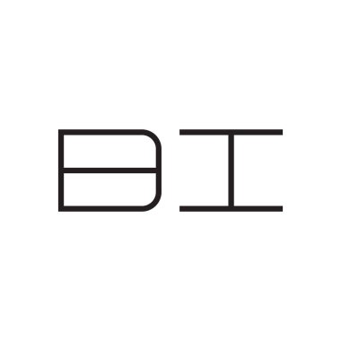 bi ilk harf vektör logo simgesi