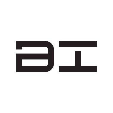 bi ilk harf vektör logo simgesi