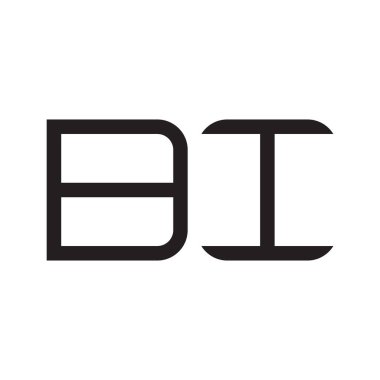 bi ilk harf vektör logo simgesi