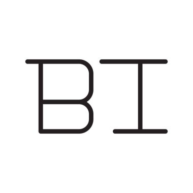 bi ilk harf vektör logo simgesi