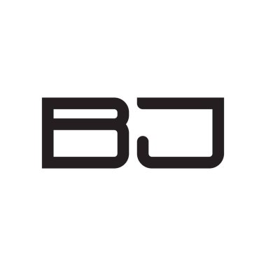 bj ilk harf vektör logo simgesi