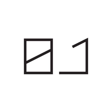 bj ilk harf vektör logo simgesi