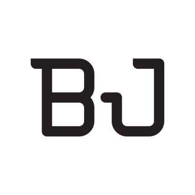 bj ilk harf vektör logo simgesi