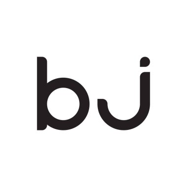 bj ilk harf vektör logo simgesi