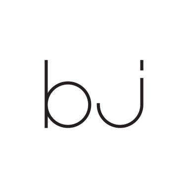 bj ilk harf vektör logo simgesi