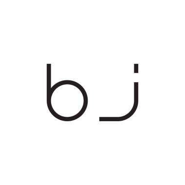 bj ilk harf vektör logo simgesi