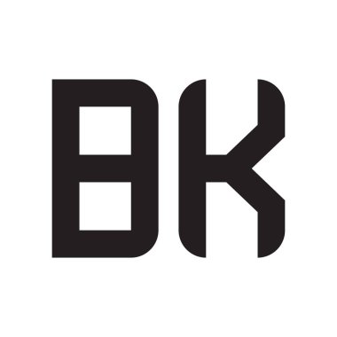 bk ilk harf vektör logo simgesi