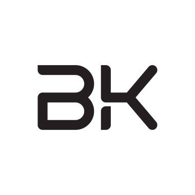 bk ilk harf vektör logo simgesi