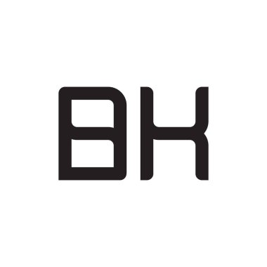 bk ilk harf vektör logo simgesi
