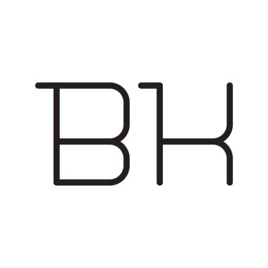 bk ilk harf vektör logo simgesi