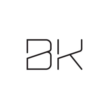 bk ilk harf vektör logo simgesi