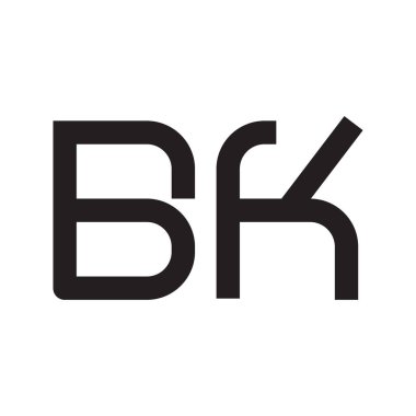 bk ilk harf vektör logo simgesi