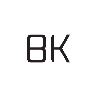 bk ilk harf vektör logo simgesi