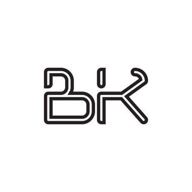 bk ilk harf vektör logo simgesi
