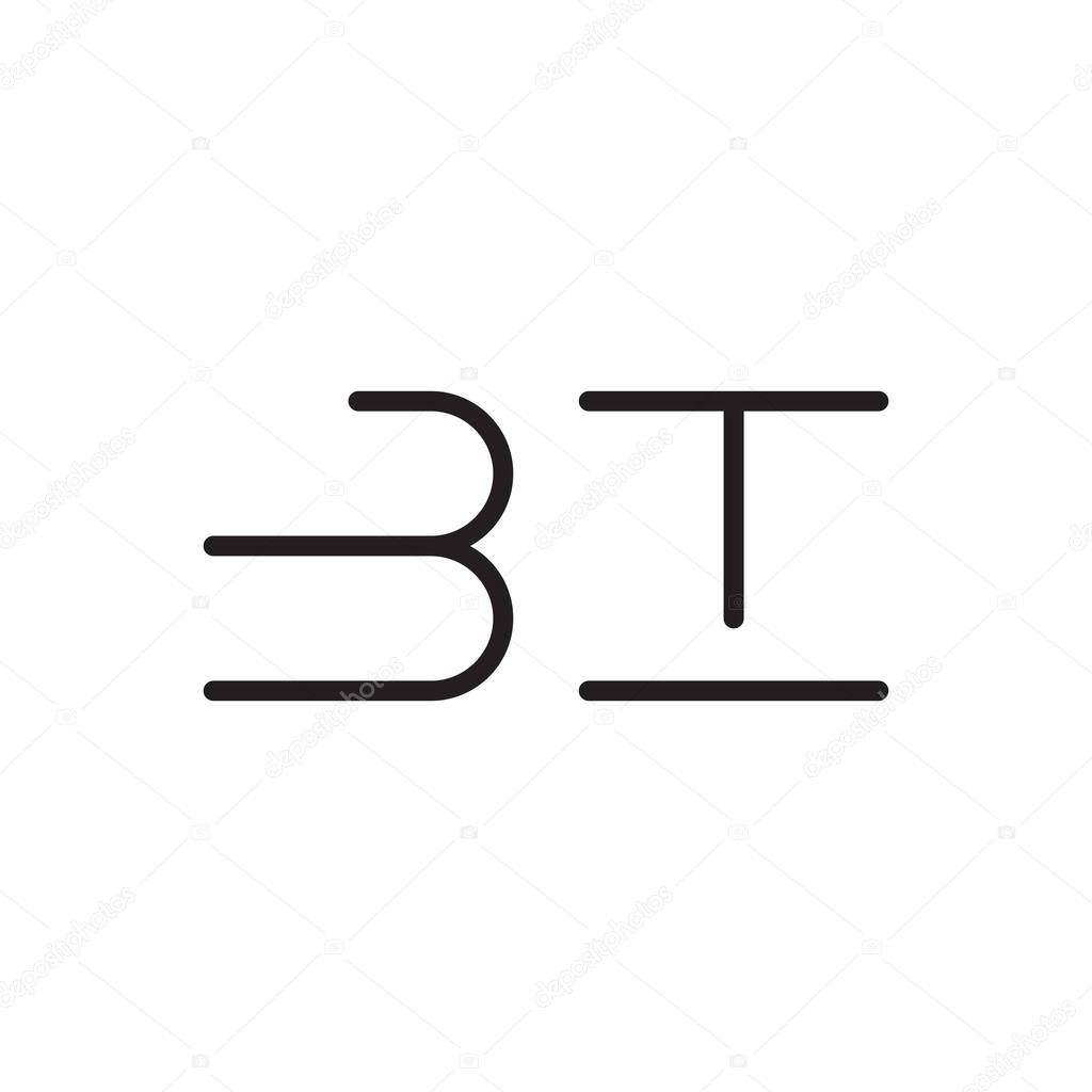 Bi initial letter vector logo icon