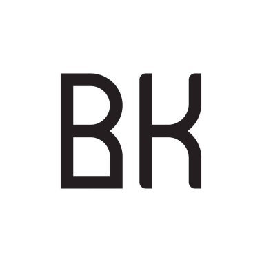 bk ilk harf vektör logo simgesi