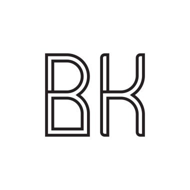 bk ilk harf vektör logo simgesi