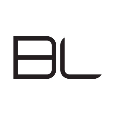 bl ilk harf vektör logo simgesi