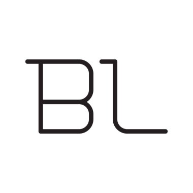 bl ilk harf vektör logo simgesi