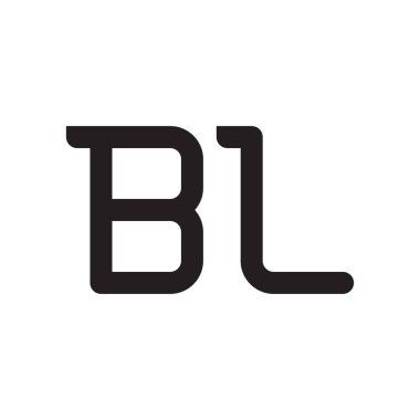 bl ilk harf vektör logo simgesi