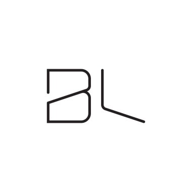 bl ilk harf vektör logo simgesi