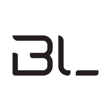 bl ilk harf vektör logo simgesi