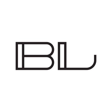 bl ilk harf vektör logo simgesi