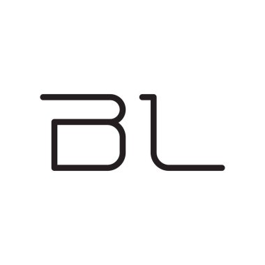 bl ilk harf vektör logo simgesi