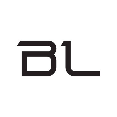 bl ilk harf vektör logo simgesi
