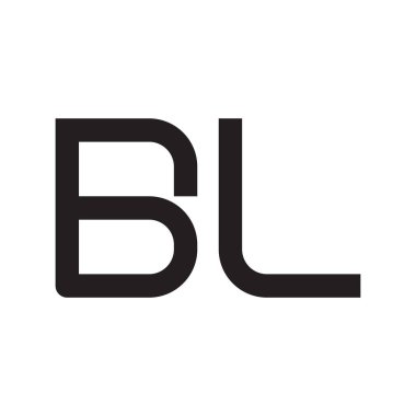 bl ilk harf vektör logo simgesi