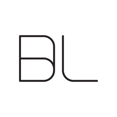 bl ilk harf vektör logo simgesi