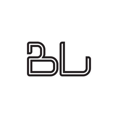 bl ilk harf vektör logo simgesi